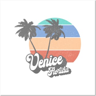 Retro Venice Florida FL Vintage Beach Surf Posters and Art